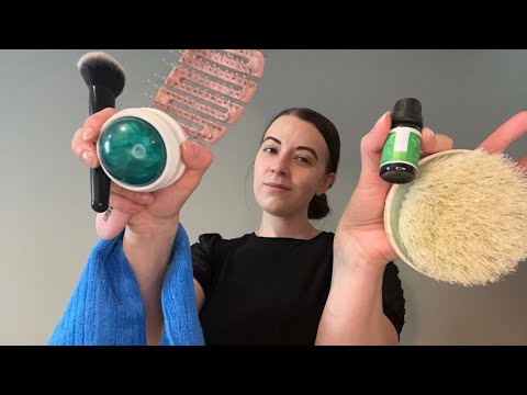 ASMR Migraine Spa Role Play (Brushing, Scratching, & Massage)