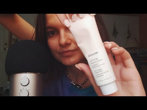 ASMR Unboxing Glossier Products (up close tingly whisper☺)