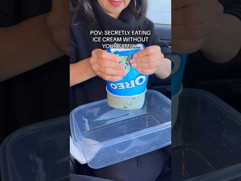 SECRETLY EATING ICE CREAM WITHOUT YOUR FAMILY #shorts #viral #mukbang