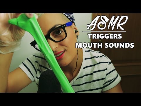 [ ASMR ESPAÑOL] BINAURAL | TRIGGERS (slime , tapping , cream sounds, mouth sounds ) SLOW & FAST