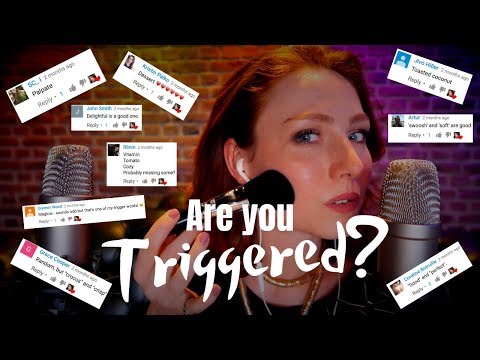 ASMR - Whispering YOUR Trigger Words + Face Brushing