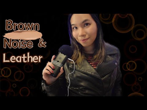 ASMR LEATHER JACKET SOUNDS & BROWN NOISE FOR RELAXATION  (Looped) 🧥🤎 [1 Hour]