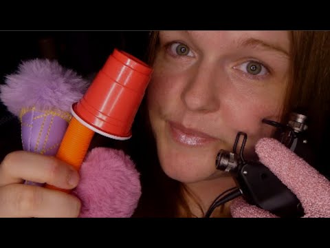 ASMR intense Mouth Sounds, Tube, Red Cups, Fluffy Hearts, Tascam.