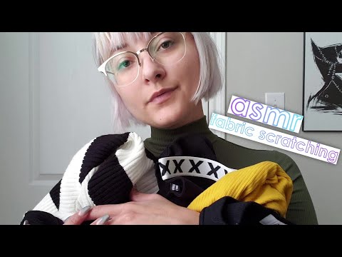 ASMR | Tingly Scratching on Ribbed Fabric w/ Skin & Head Scratching
