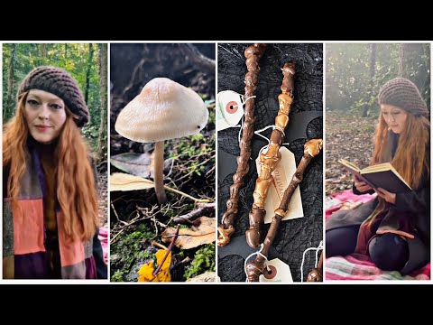 Reiki ASMR In The Woods | Making Wizard Wands & Other Crafts | Halloween Series 🎃
