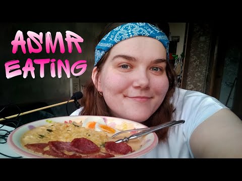 Asmr eating Доширак • whisper • chewing sounds