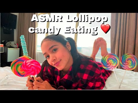 ASMR Lollipop candy Eating ❤️