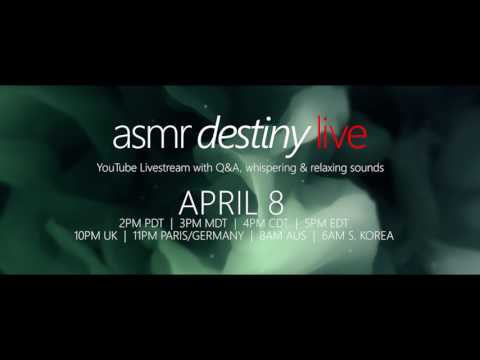 ASMR Destiny LIVE | 4/8 2PM PDT Announcement!