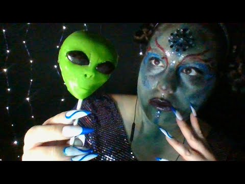 ASMR Sucking Alien Gummy and Extraterrestrial Role Play