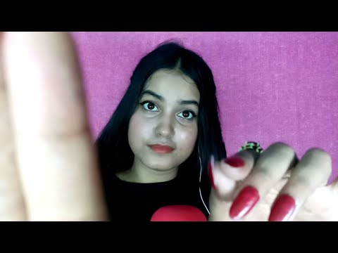 ASMR Repeating "SIT BACK & RELAX" with Hand Movements & Mouth Sounds
