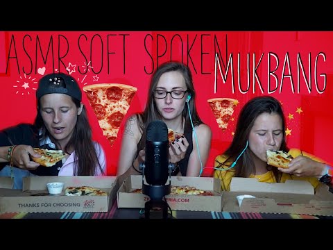 ASMR MUKBANG - Soft Spoken ish and pizza