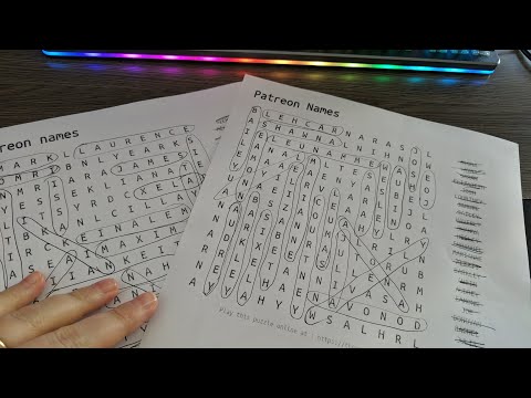 Finding Your Name in a Word Search (Super Unique and fun ASMR)