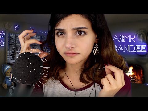 ASMR Sticking Needles in Your Ears with The Worst Background Noise 😫