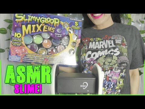 ASMR Slime On Mic (Unboxing,Whisper,Tapping & Slime Sounds)Binary 3DIO