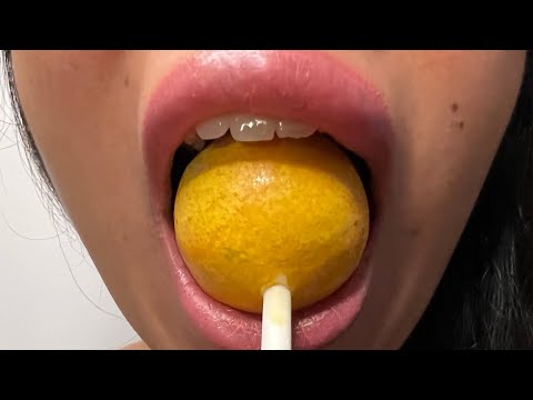 ASMR Licking GIANT lollipop 🍭