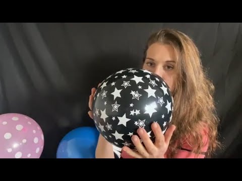 NO TALKING ASMR | blowing & tapping balloons |  bubblegum