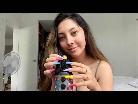 ASMR Brain Massage Mic Scratching with Extra Long Nails | No Talking!! 😴💜