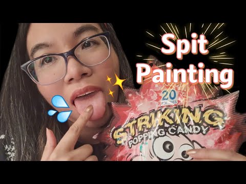 ASMR SPIT PAINTING YOU FOR NEW YEARS w/ Pop Rocks (Mouth Sounds, Personal Attention) 🎆 🍓 [Roleplay]