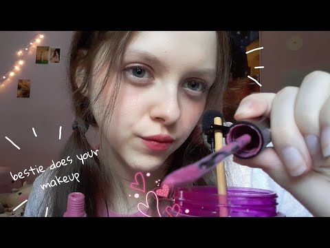 ASMR best friend does your makeup to cheer you up after a breakup ପ(๑•ᴗ•๑)ଓ lofi whispering