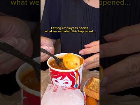 LETTING EMPLOYEES DECIDE WHAT WE EAT WHEN THIS HAPPENED #shorts #viral #mukbang