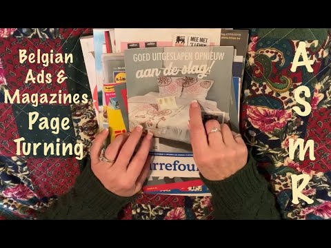 ASMR Magazine & Ads page turning (No talking) Mags & Ads from Subscriber in Belgium.