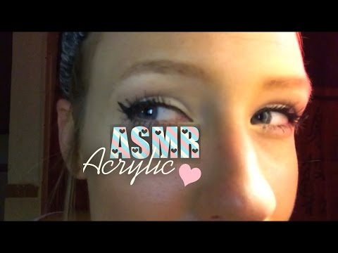 ASMR Acrylic Nails Tapping On Makeup Products