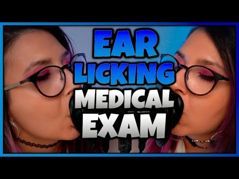 ASMR Ear Licking Medical Exam 👅 | Dr. Uwo & her Assistant Lick your Ears | Part 5