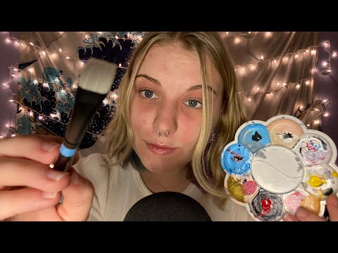 ASMR│doing your makeup with the wrong props?✂️🌹