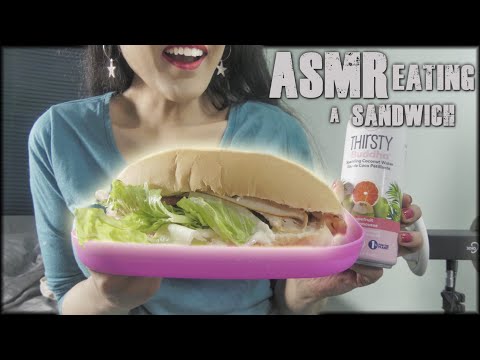ASMR Eating Sandwich ~ For Your Relaxation ~ 3DIO BINAURAL 🥪😘🥤
