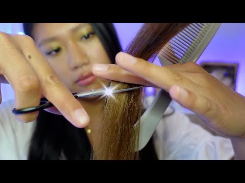 ASMR FR ✂️ ROLEPLAY COIFFEUR REALISTE ULTRA APAISANT 😍 (coupe, brossage & wavy)
