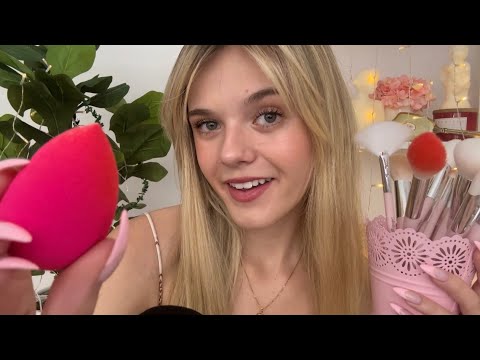 ASMR Girl Who's Obsessed With You Does Your Makeup 🍒💋 (ft.dossier)