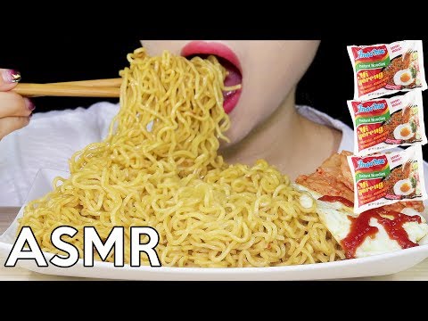 ASMR Indomie Mi Goreng Noodles *Big Bites* 인도미 미고랭 라면 리얼사운드 먹방 Eating Sounds