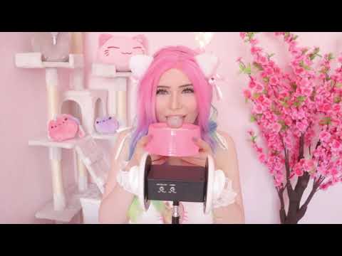 ASMR CATGIRL playing with Master! Valentine day ROLEPLAY (long nails  gloves, eating sound) 