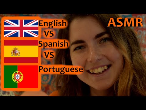 ASMR: English vs Spanish vs Portuguese Trigger Words ~~Whispered With Lots of Hand Movements~~