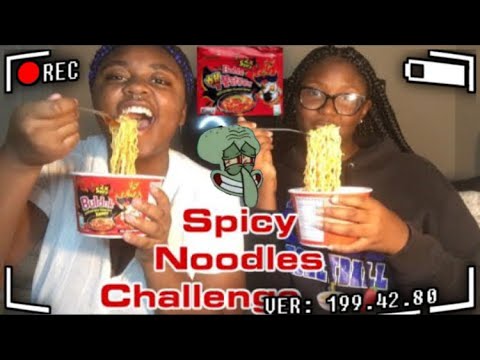 Spicy Noodle Challenge 2X 🔥🔥 FT. Cousin #spicynoodles