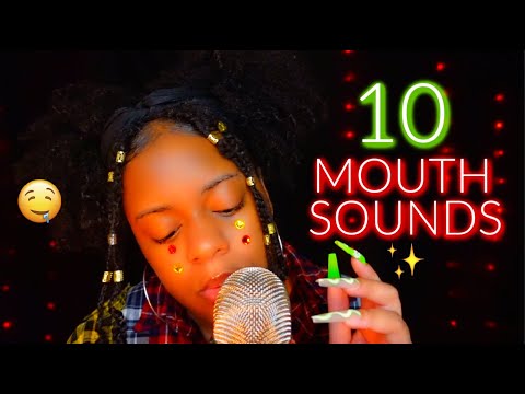ASMR ✨TOP 10 BEST MOUTH SOUNDS FOR SLEEP & TINGLES 🤤 (AT 100% SENSITIVITY & INTENSITY)✨