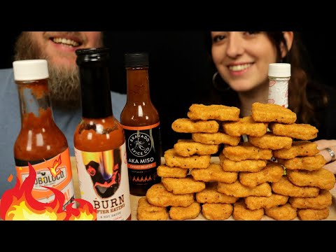 ASMR | Çıtır Nugget (Vegan)🔥ACI SOSLAR | Yemek Sesleri | Crunchy NUGGS Mukbang Türkçe
