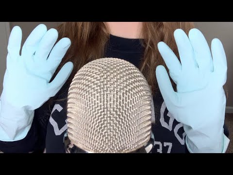 ASMR Hand Movements & Oil/Lotion Application In Latex Gloves + Mouth Sounds | Custom Video