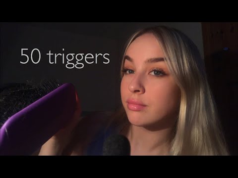 ASMR 50 intense triggers for 1k subs