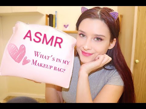 ASMR What's in my makeup bag! (lots of different triggers)