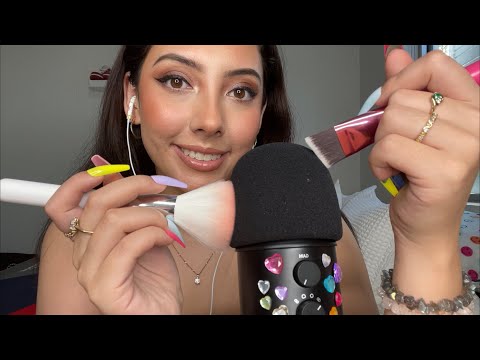ASMR Custom for Sam 💓 ~mic scratching with cover, mic brushing, close whispering~ | Whispered