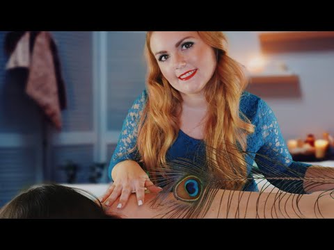 ASMR Real Person | Tingly Back Massage & Whispering You to Sleep (Rückenmassage deutsch)
