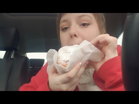 ASMR- Eating Breakfast and Rambling (donut & boba)