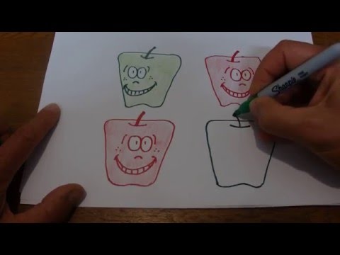 ASMR - Doodling - Australian Accent - Doodling Happy Apples While Explaining in a Quiet Whisper