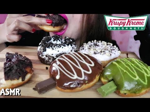ASMR Krispy Kreme Doughnuts Eating Sounds No Talking