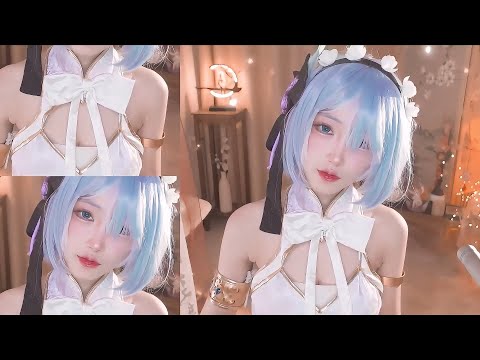 ASMR Cosplay Girl Help You Relax ( Ear Massage & Licking )