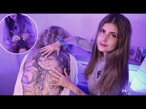 Real Person ASMR | Tingly Einschlafhilfe mit Scalp Check, Back tracing, Hair Play deutsch/german