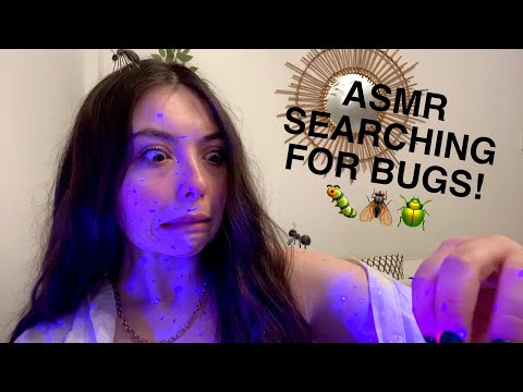 ASMR SEARCHING FOR BUGS 🐛🐜 ~  INAUDIBLE WHISPERING, MIC SCRATCHING, MOUTH SOUNDS