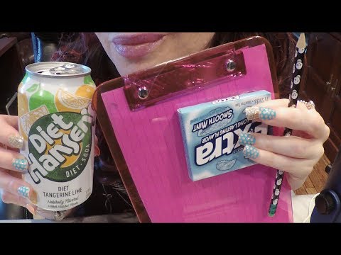 ASMR Gum Chewing Grocery Store Clerk Interviews You for Janitor Job.  Funny