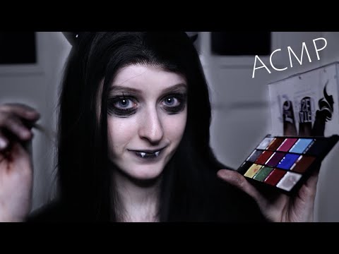 АСМР Монстрик под кроватью делает тебе макияж на хэллоуин | Ролевая игра | ASMR Roleplay Make up